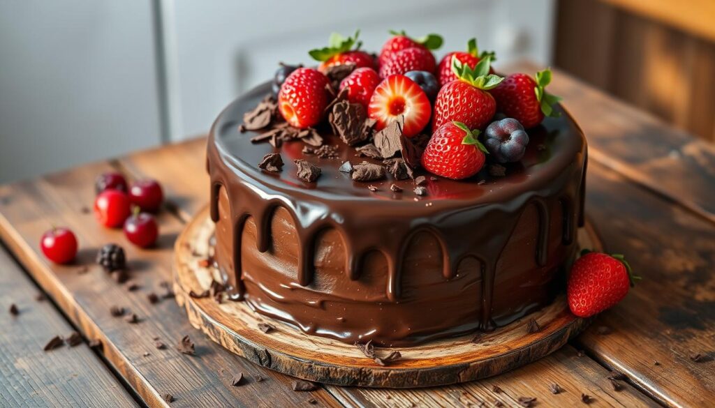 Chocolate cake decoration