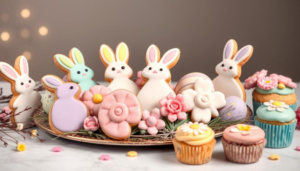 Easter cookies and spring-themed goodies