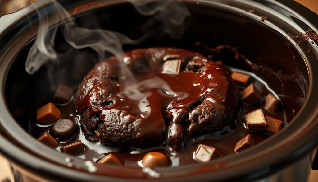 gooey chocolate crockpot treat