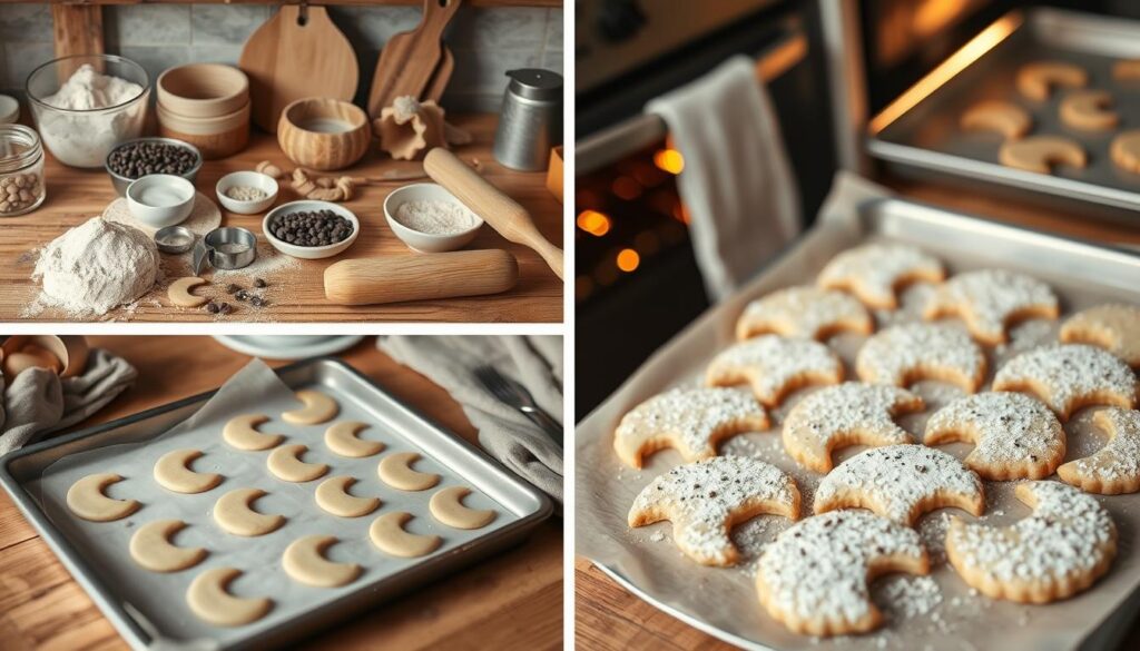 step-by-step baking moon cookies